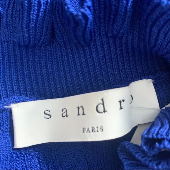 Sandro Roman Ruffle-Trimmed Sweater Egyptian‎ Blue - Picture 11 of 12